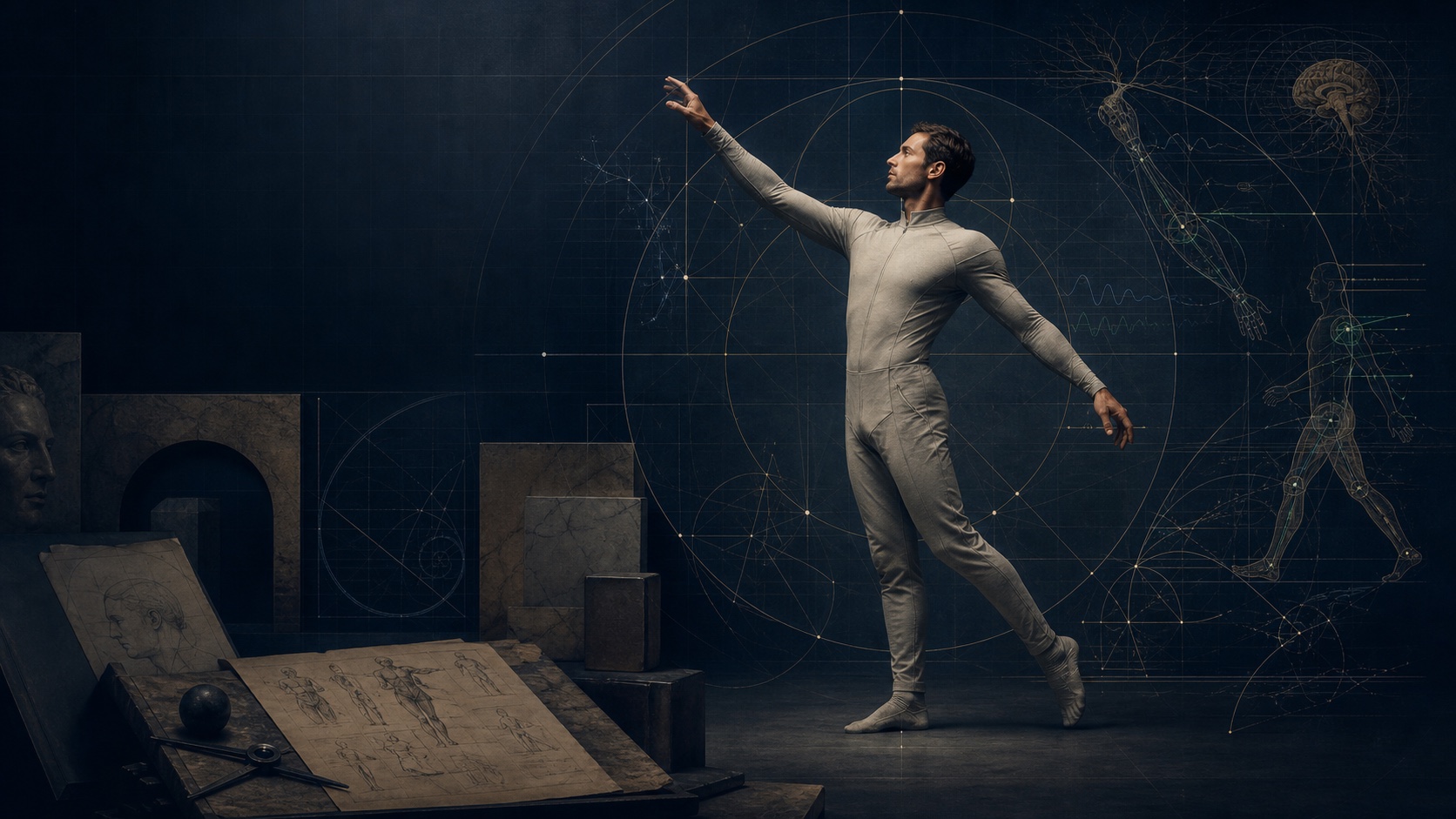 Contemporary engineering interpretation of human proportion and physical intelligence